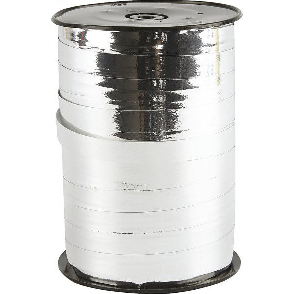 Presentsnöre - metallsilver - blank - 250 m Presentsnöre - metallsilver - blank - 250 m