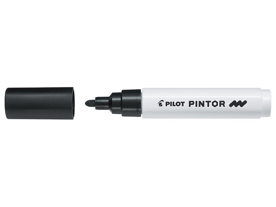 Fiberpen Pilot Pintor - (Medium) - Sort - Fiberpenne, Penne, Penne, kridt & tusch
