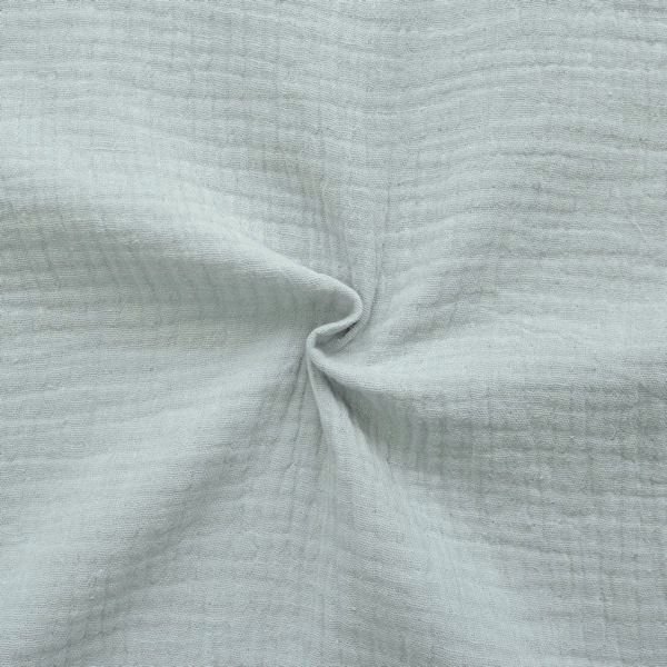 Bomullsmuslin Double Gauze – 130 cm - Ljusgrå - Enfärgat bomullstyg, Bomullstyg, Tyger