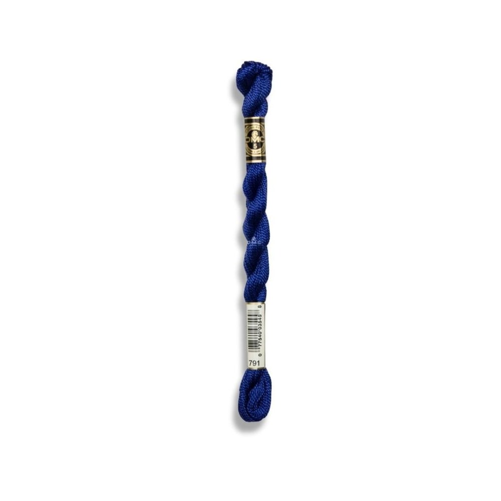 DMC Pearl Cotton Art. 115/5, 791 Very Dark Cornflower Blue - Broderigarn, Garn, Sticka & virka