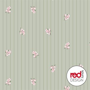 Vaxduk med Blomrand motiv - Gr�n