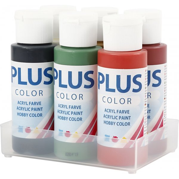 Plus Color Hobbyfärg - julfärger - 6 x 60 ml Plus Color Hobbyfärg - julfärger - 6 x 60 ml