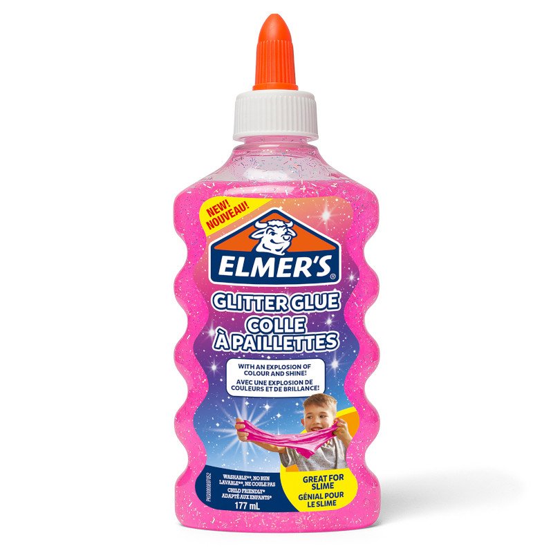 Elmer s Glitter Lim - Pink - Glitterlim, Lim, Limprodukter & tape, Hobbymateriale, Håndværk