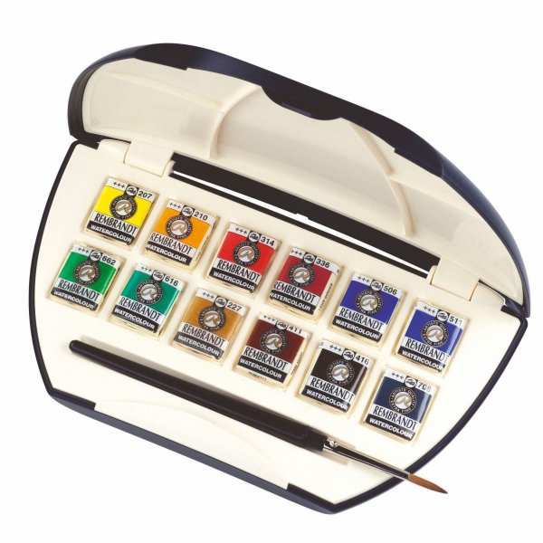 Rembrandt Akvarellset - pocketbox (12 frger & pensel)