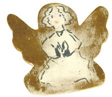 Julfigurer i tr� att h�nga - 12 st