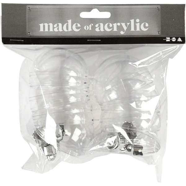 Dekorationskula tvådelad 6 cm Transparent 8-pack Dekorationskula tvådelad 6 cm Transparent 8-pack