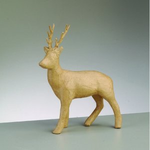 PappArt figur 25 x 21 cm - Hjort stende