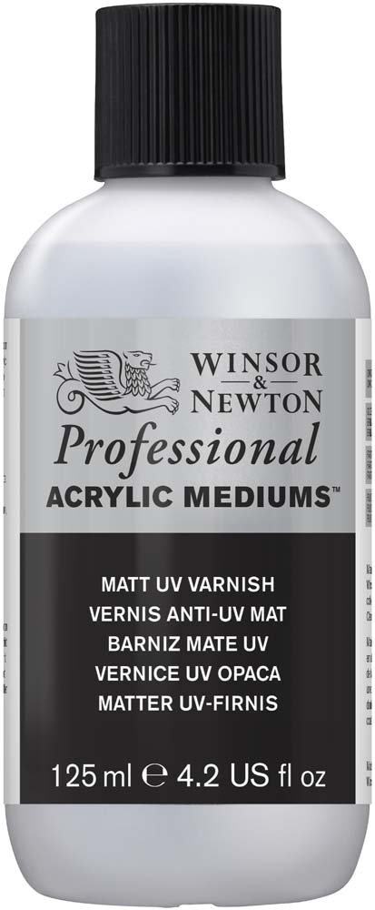 Akrylmedium W&N Professional - UV lak mat - 125 ml - Akrylmedier, Malermedium, Fernis og kunstner medier til kunstmaling