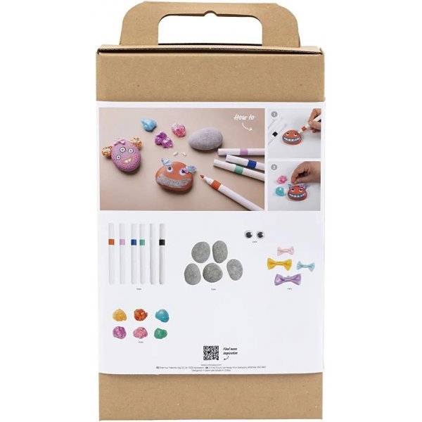 DIY Kit Stendekoration, mixade färger, Monster DIY Kit Stendekoration, mixade färger, Monster