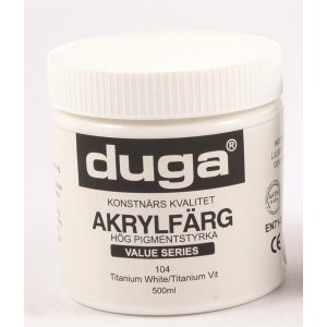 F�rg akryl 500ml vit