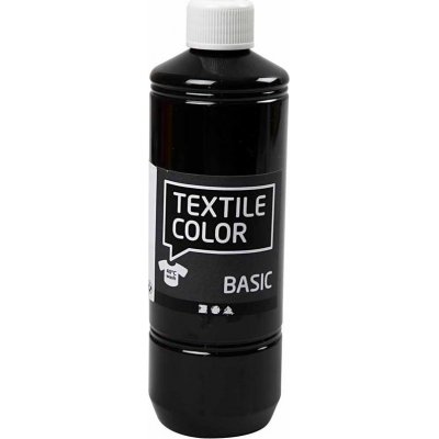 Tekstilfarge tekstilfarge - svart - 500 ml