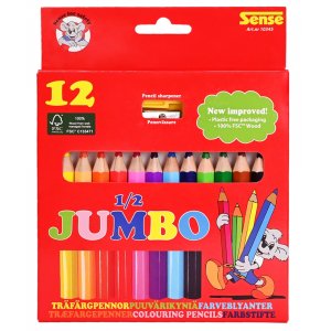 Färgpennor 1/2 Jumbo Sense - 12 pennor Färgpennor 1/2 Jumbo Sense - 12 pennor