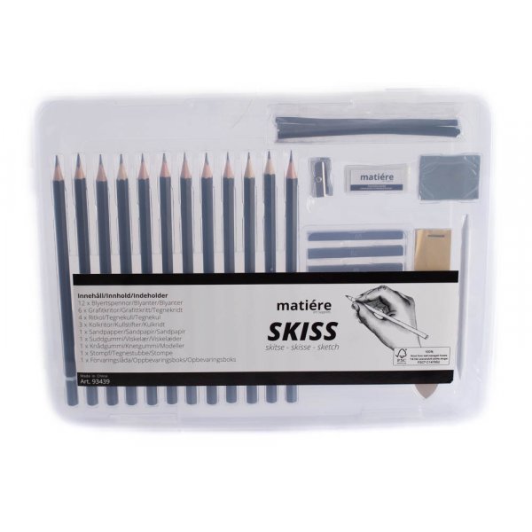 Introduksjonssett Skisse - 30 deler