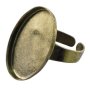 Oval ring i gammaldags guld, 18 x 25 mm Oval ring i gammaldags guld, 18 x 25 mm