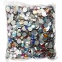 Rhinestones - blandede farger - Rund - 6+9+12 mm - 3600 stk