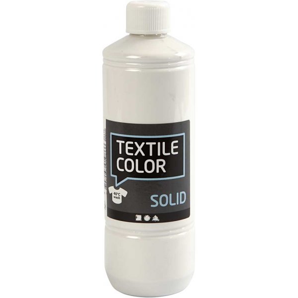 Textile Solid textilfärg - täckvit - täckande - 500 ml Textile Solid textilfärg - täckvit - täckande - 500 ml