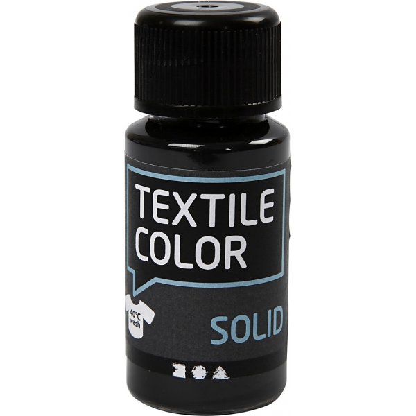 Textile Solid textilfärg - svart - täckande - 50 ml Textile Solid textilfärg - svart - täckande - 50 ml