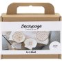 Mini DIY-sett Decoupage Blåskjell Myk rosa Mini DIY-sett Decoupage Blåskjell Myk rosa