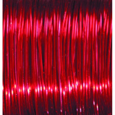 Koppartråd ø 0,50 mm - röd metallic 25 m