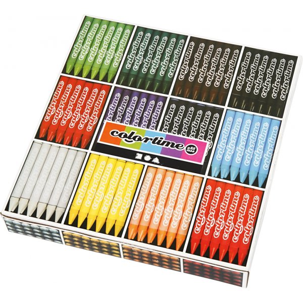 Colortime Färgkritor - mixade färger - 12 x 24 st Colortime Färgkritor - mixade färger - 12 x 24 st
