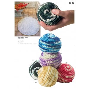 Virkmönster - Rund matta & antistressboll/jonglerboll/babyskallra Virkmönster - Rund matta & antistressboll/jonglerboll/babyskallra