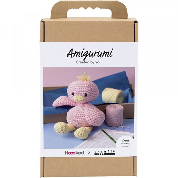 DIY-s�t amigurumi and lyser�d og lysegul - 1 pakke