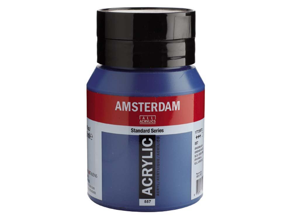 Amsterdam Akrylmaling 500 ml - Grønlig Blå - Akrylfarver, Kunstnerfarver