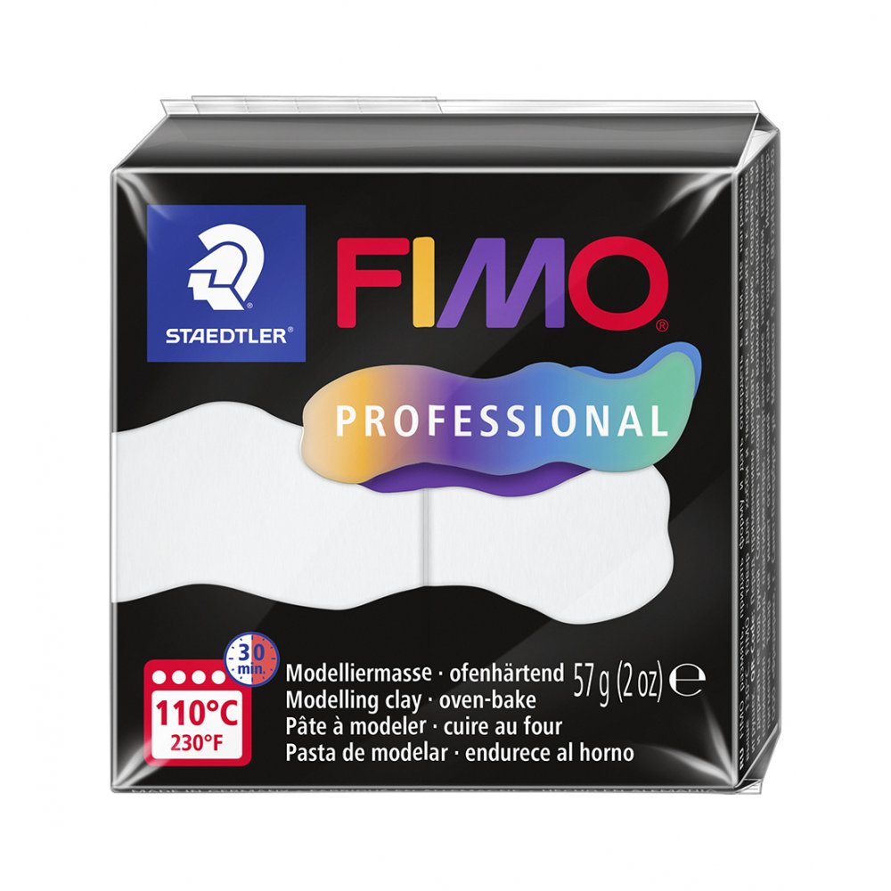 Modellervoks Fimo Professional 57 g - Vit - Fimolera, Modellere, Hobbyartikler til børn, Hobbymateriale, Håndværk
