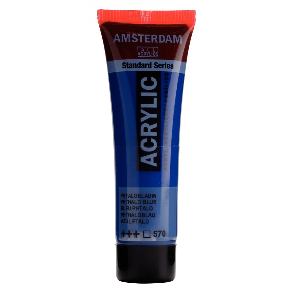 Akrylmaling Amsterdam 20 ml - Phthalo Blue - Akrylfarver, Kunstnerfarver