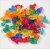 Plastperler - strke farver - gennemsigtige - 125 ml