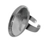 Oval ring i silver 18 x 25 mm Oval ring i silver 18 x 25 mm