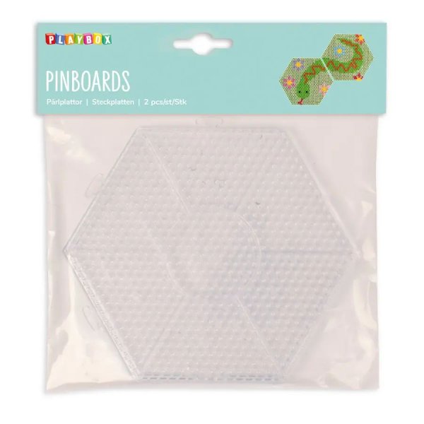 P�rlplattor Byggbara Hexagoner 2-pack - Transparenta