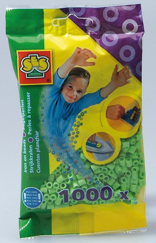 Perler 1000-pak Mintgrønne - Rørperler, Perler & perleplader, Håndværk