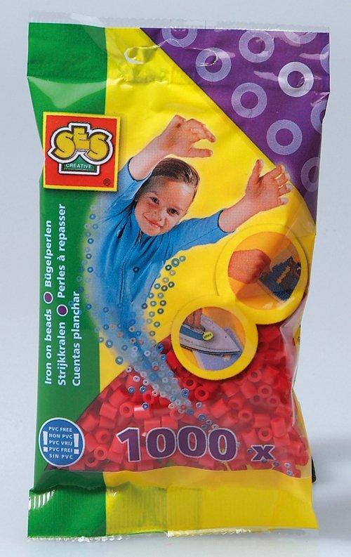 Perler 1000-pak Røde - Rørperler, Perler & perleplader, Håndværk
