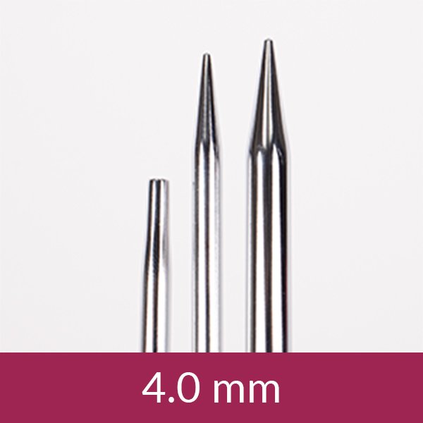Cirkulære strikkepinde kan udskiftes - Messing - 12 cm 4,00 mm / 4,5 tommer US6 - Rundpinde, Strikkepinde, Strikning, Strikke, hækle, knytte og væve