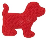 Perleplade hund rød - 11 cm - Perleplader, Perler & perleplader, Håndværk