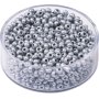 Bohemrocaille p�rlor 2,5 mm, 17 g, silvergr� matt