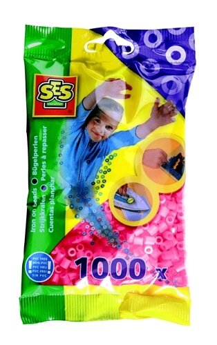 Perler 1000-pak Lyserød - Rørperler, Perler & perleplader, Håndværk