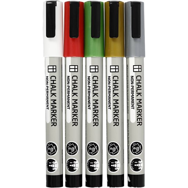 Chalk Markers - metallicfärger - 5 st Chalk Markers - metallicfärger - 5 st
