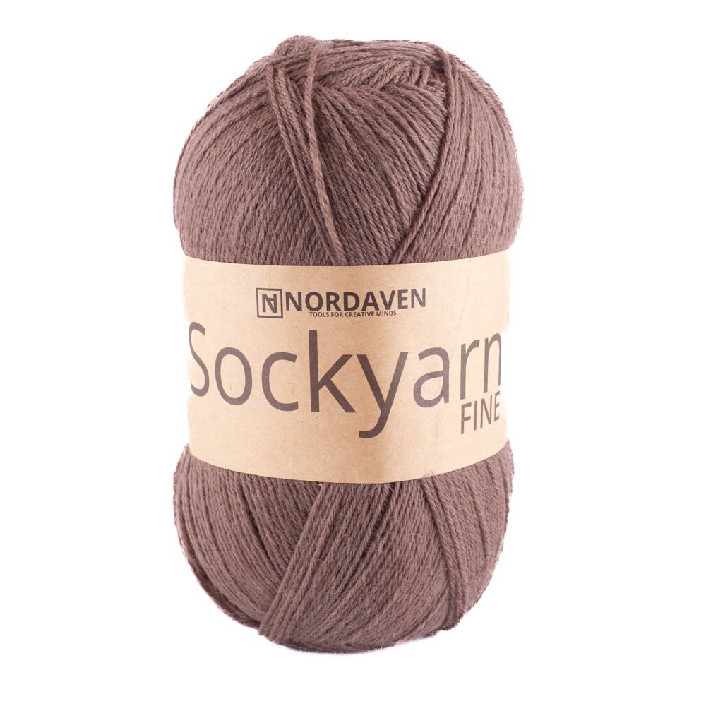 Nordaven Sockgarn Fine - Pine Bark - Nordaven Sockgarn Fine, Blandgarn, Garn, Sticka & virka