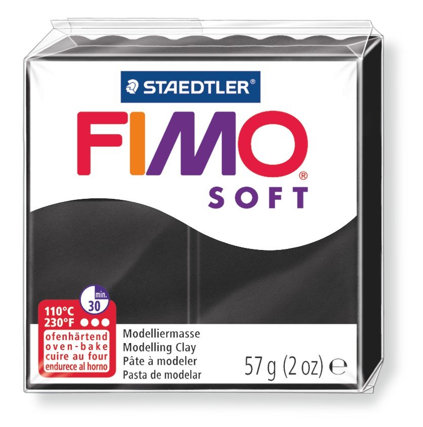 Modellervoks Fimo Soft 57 g - Sort - Fimolera, Modellere, Hobbyartikler til børn, Hobbymateriale, Håndværk