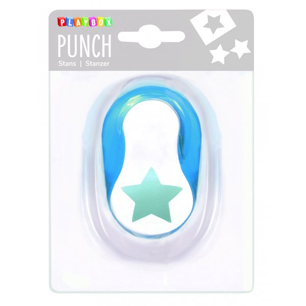 Stans stjärna 2,5 cm - Blå/vit Stans stjärna 2,5 cm - Blå/vit