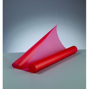 Transparent Papirrulle 50,5 x 70 cm - Rød 115 g/m²