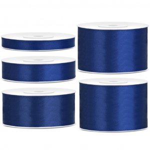 Satinband - 25 m - Marinbl�tt