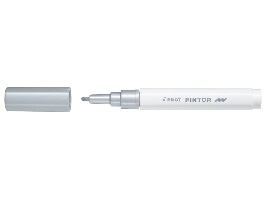 Fiberpen Pilot Pintor - (Fine) - Sølv - Fiberpenne, Penne, Penne, kridt & tusch