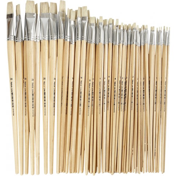 Natur Line Penslar - nr. 1+2+4+8+14+20 - platta - 64 st Natur Line Penslar - nr. 1+2+4+8+14+20 - platta - 64 st