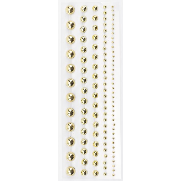 Dekorativa pärlband i guld, 5-pack, 14,5 x 0,8 cm Dekorativa pärlband i guld, 5-pack, 14,5 x 0,8 cm