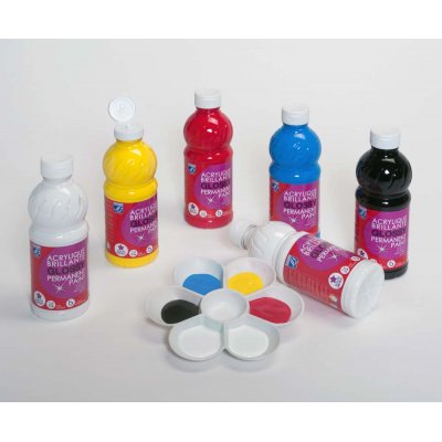 Skolemaling L&B Glossy 500 ml- 6 farger