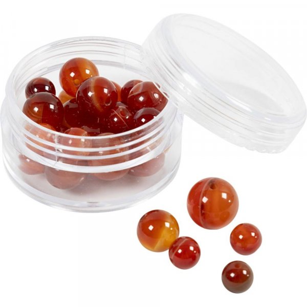 Agatp�rlor br�nd orange och r�d 10x10-15x6 mm - 28 st.