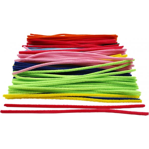 Piprensare - 6 mm - mixade färger - 200 st Piprensare - 6 mm - mixade färger - 200 st